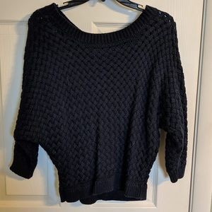 Navy blue knit sweater